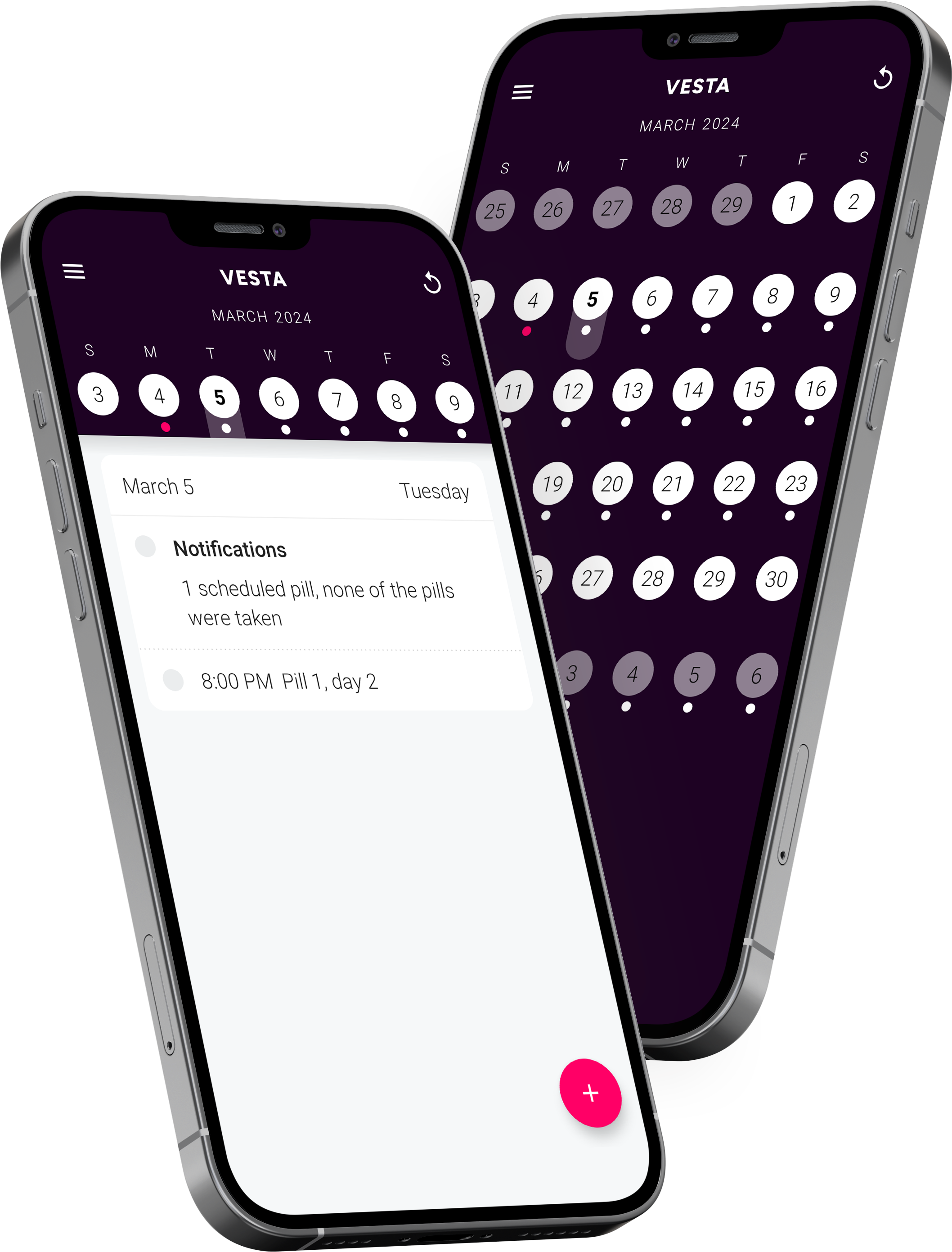 Birth control pill reminder with contraceptive pill tracker